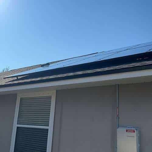 single story home with solar panels on roof installed by st augustine solar solar panel installer